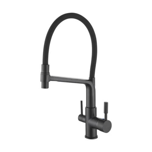 Смеситель для кухни Rose R658H, черный