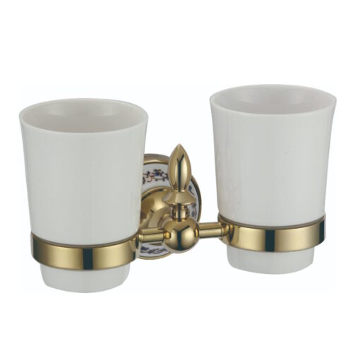 Стакан для ванной комнаты двойной Savol S-06868B, золото