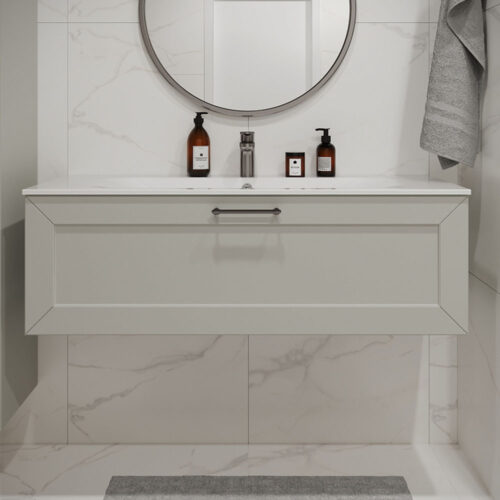 Тумба с раковиной подвесная (120см) Terminus Victoria VIC101201900301O, белый