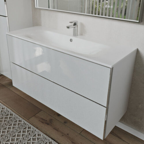 Тумба с раковиной подвесная (120см) Terminus Vega VEG101202900301OSL, белый