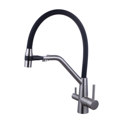 Смеситель для кухни с подключением к фильтру Fmark FS1162-L01, сатин