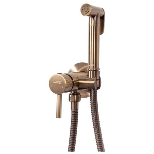 Гигиенический душ со смесителем встраиваемый Hansberge H3099BR, бронза