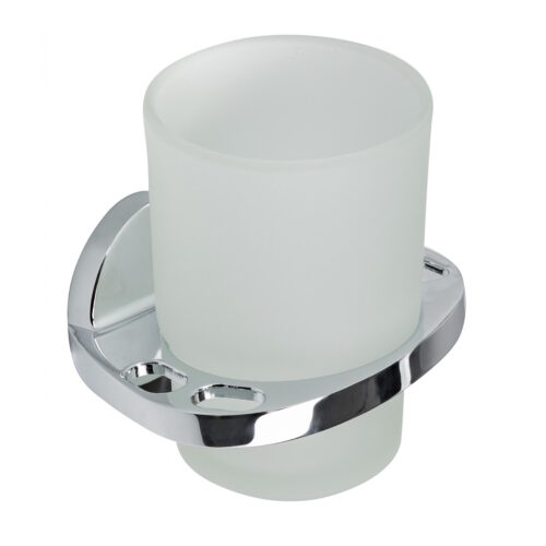 Держатель для стакана и зубных щеток Savol S-007050, хром