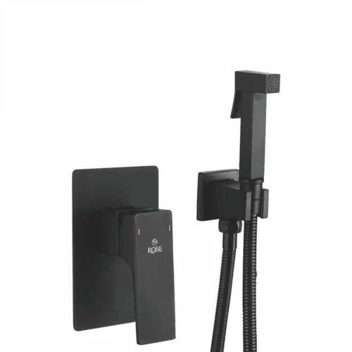Гигиенический душ со смесителем Rose R1005H, черный