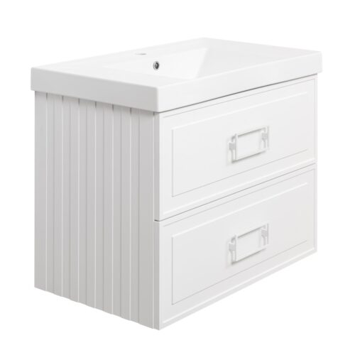 Тумба под раковину подвесная La Fenice Cubo TWIN FNC-01-CUB-B-80-2, белая