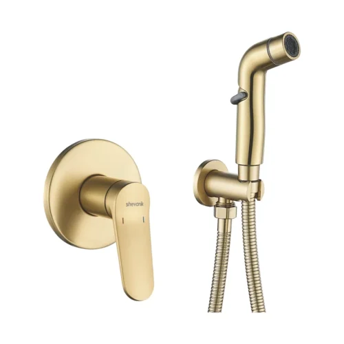Гигиенический душ со смесителем Shevanik S4305G, золотой сатин