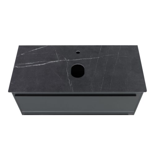 Столешница La Fenice Granite Black Olive Light Lappato 100 см, черная