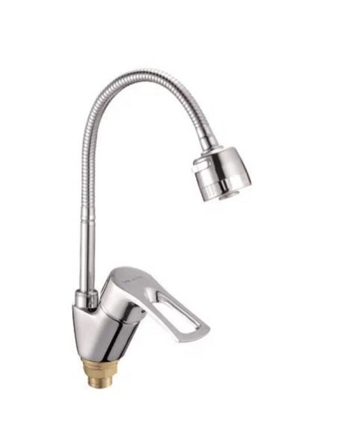 Смеситель для кухни с гибким изливом Shevanik S5143, хром