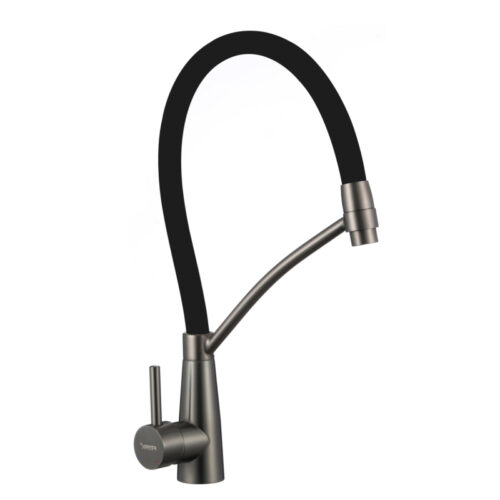 Смеситель для кухни с гибким изливом Fmark FS8255Q-01, графит