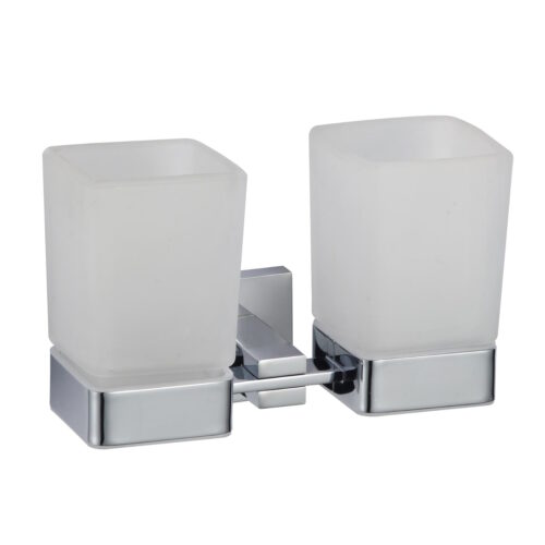 Стакан для ванной комнаты двойной Savol S-06568A, хром