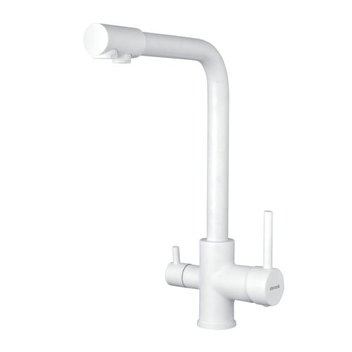 Смеситель для кухни с подключением фильтра Shevanik S328C, белый