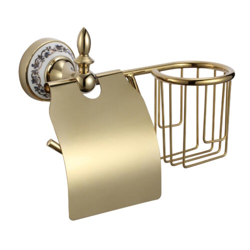 Держатель для туалетной бумаги и освежителя Savol S-L06851B, золото