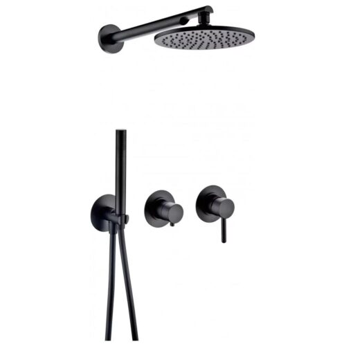 Душевая система встраиваемая (без излива) Grocenberg GB5090BL, черный