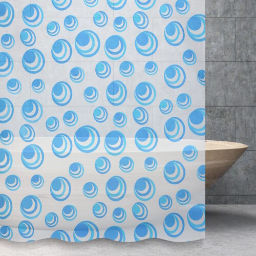 Штора для ванной комнаты Savol S-6PEVA01, круги