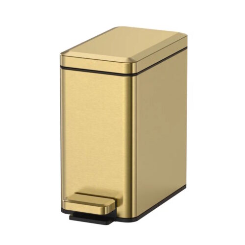 Мусорное ведро Raglo R361.606.03 с педалью для открывания, сатин золотой