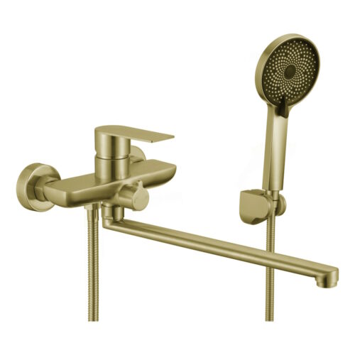 Смеситель для ванны Fmark FS8824C, матовое золото