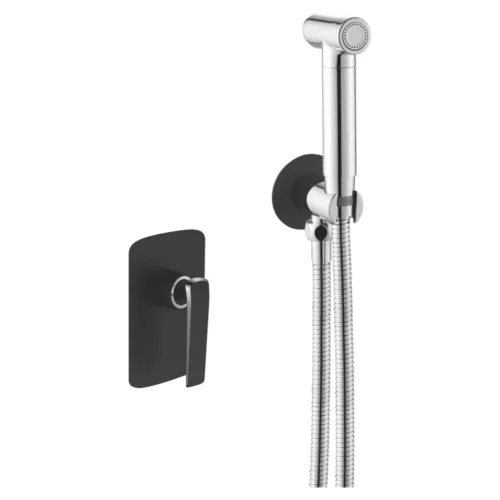 Гигиенический душ со смесителем Rose R1305H, черный