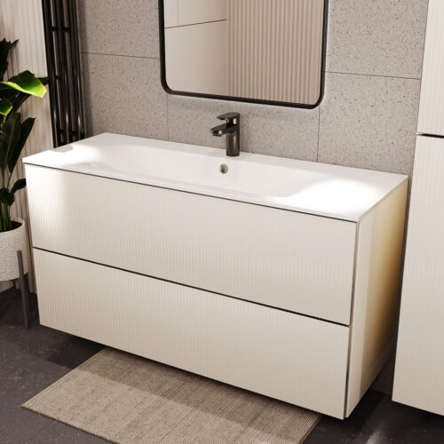 Тумба с раковиной подвесная (120см) Terminus Euromix EUR101202900101OSL, айвори