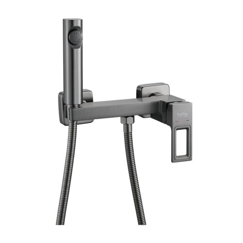 Гигиенический душ со смесителем Raffine F0596T-1, оружейная сталь