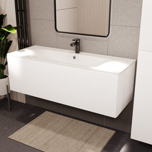 Тумба с раковиной подвесная (120см) Terminus Aurora AUR101201900301O, белый