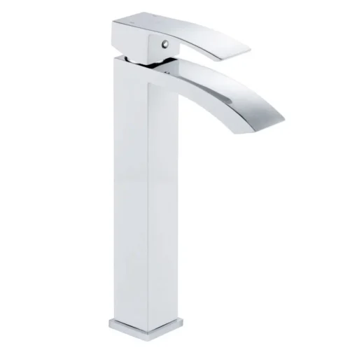 Смеситель для раковины высокий Rose R15F R1511F, белый/хром