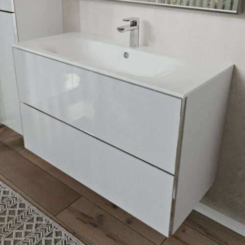 Тумба с раковиной подвесная (100см) Terminus Vega VEG101002900301OSL, белый