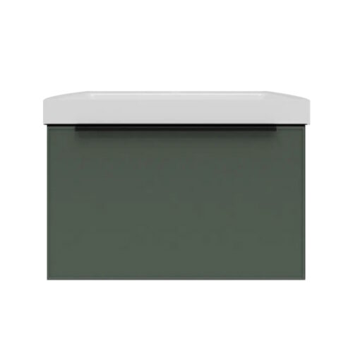Тумба под раковину подвесная La Fenice SIMPLA FNC-01-SIM-G-60, серо-зелёная