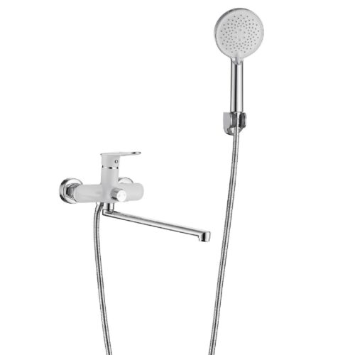 Смеситель для ванны Savol S-600609AW, хром/белый