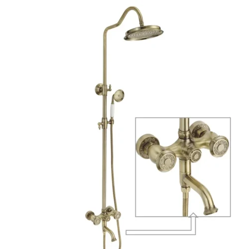 Душевая система Rose R3036Q, бронза