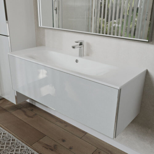 Тумба с раковиной подвесная (120см) Terminus Vega VEG101201900301OSL, белый