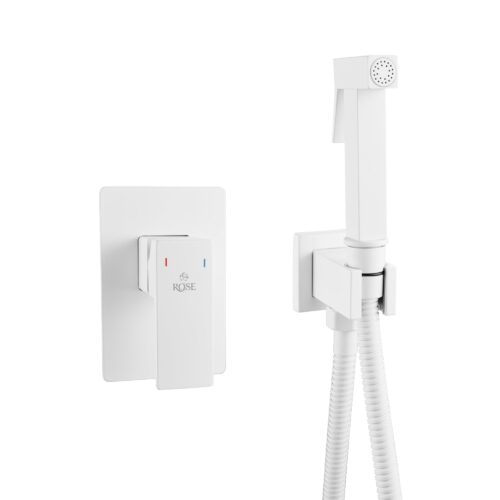 Гигиенический душ со смесителем Rose R2805C, белый