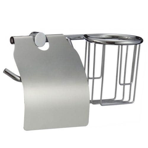 Держатель для туалетной бумаги и освежителя Savol P-04, хром