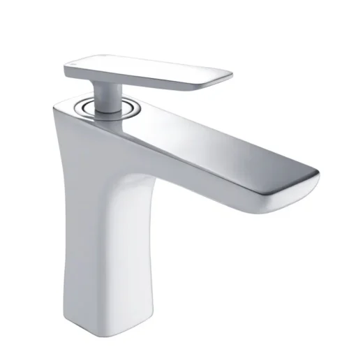 Смеситель для раковины Rose R16F R1601F, белый/хром