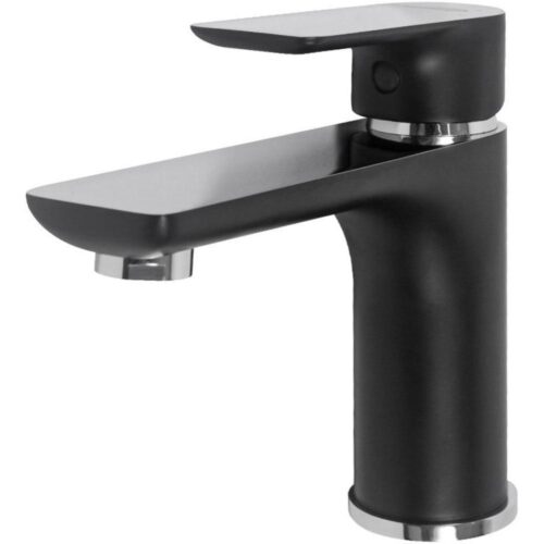 Смеситель для раковины Hansberge H1099BC, черный/хром