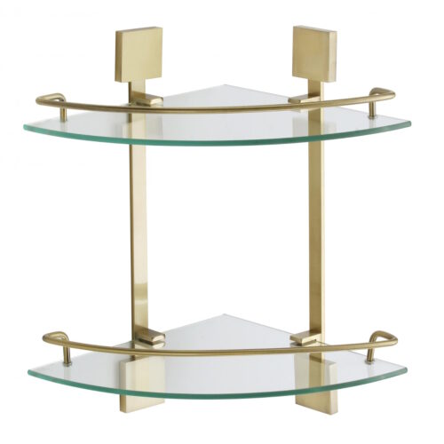 Полка угловая стеклянная Savol S-065322C, бронза