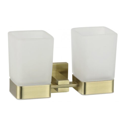 Стакан для ванной комнаты двойной Savol S-06568C, бронза