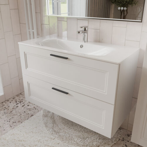 Тумба с раковиной подвесная (100см) Terminus Classik CLA101002900301O, белый