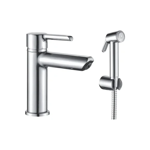 Смеситель для раковины с гигиеническим душем Shevanik S6071, хром