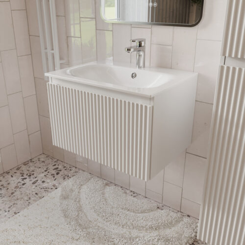 Тумба с раковиной подвесная (60см) Terminus Sicilia SIC10601900301O, белый