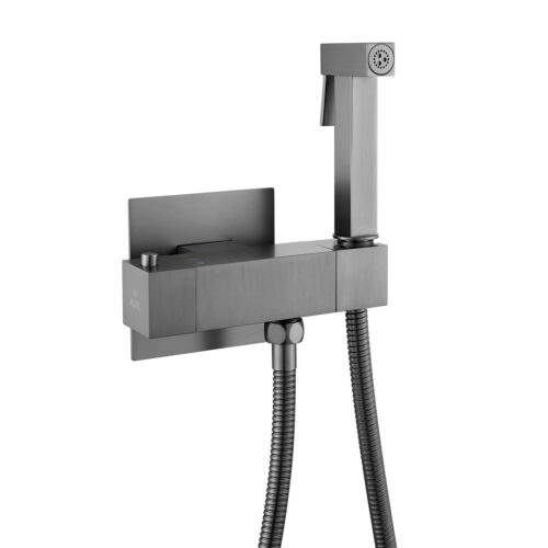 Гигиенический душ с термостатом Rose R965T, оружейная сталь