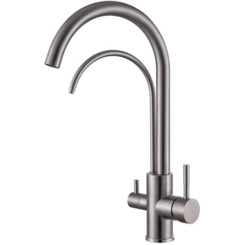 Смеситель для кухни с подключением к фильтру Fmark FS0162, сатин