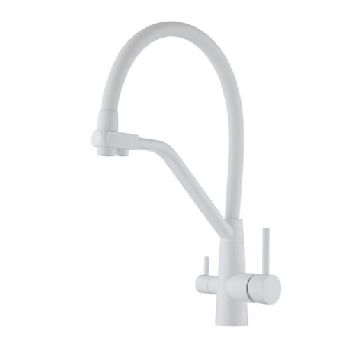 Смеситель для кухни с подключением фильтра воды Fmark FS0662-W, белый