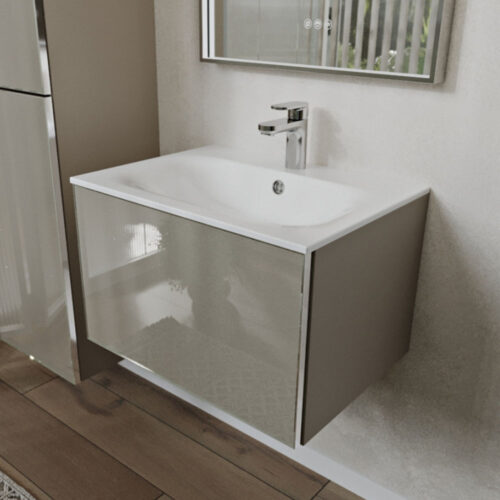 Тумба с раковиной подвесная (60см) Terminus Vega VEG10601200501OSL, капучино