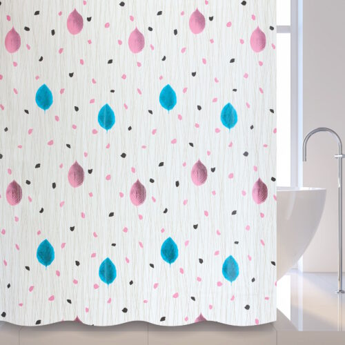 Штора для ванной комнаты Savol S-8PEVA11, листья