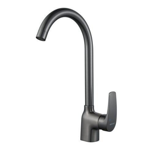 Смеситель для кухни Shevanik S5053T, оружейная сталь