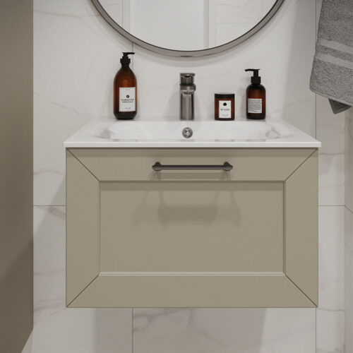 Тумба с раковиной подвесная (60см) Terminus Victoria VIC10601900101O, айвори