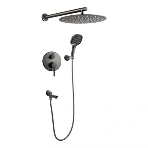 Душевая система встраиваемая FILARETE Roun FL1026BG, графит