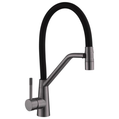 Смеситель для кухни с гибким изливом Fmark FS0352Q, графит