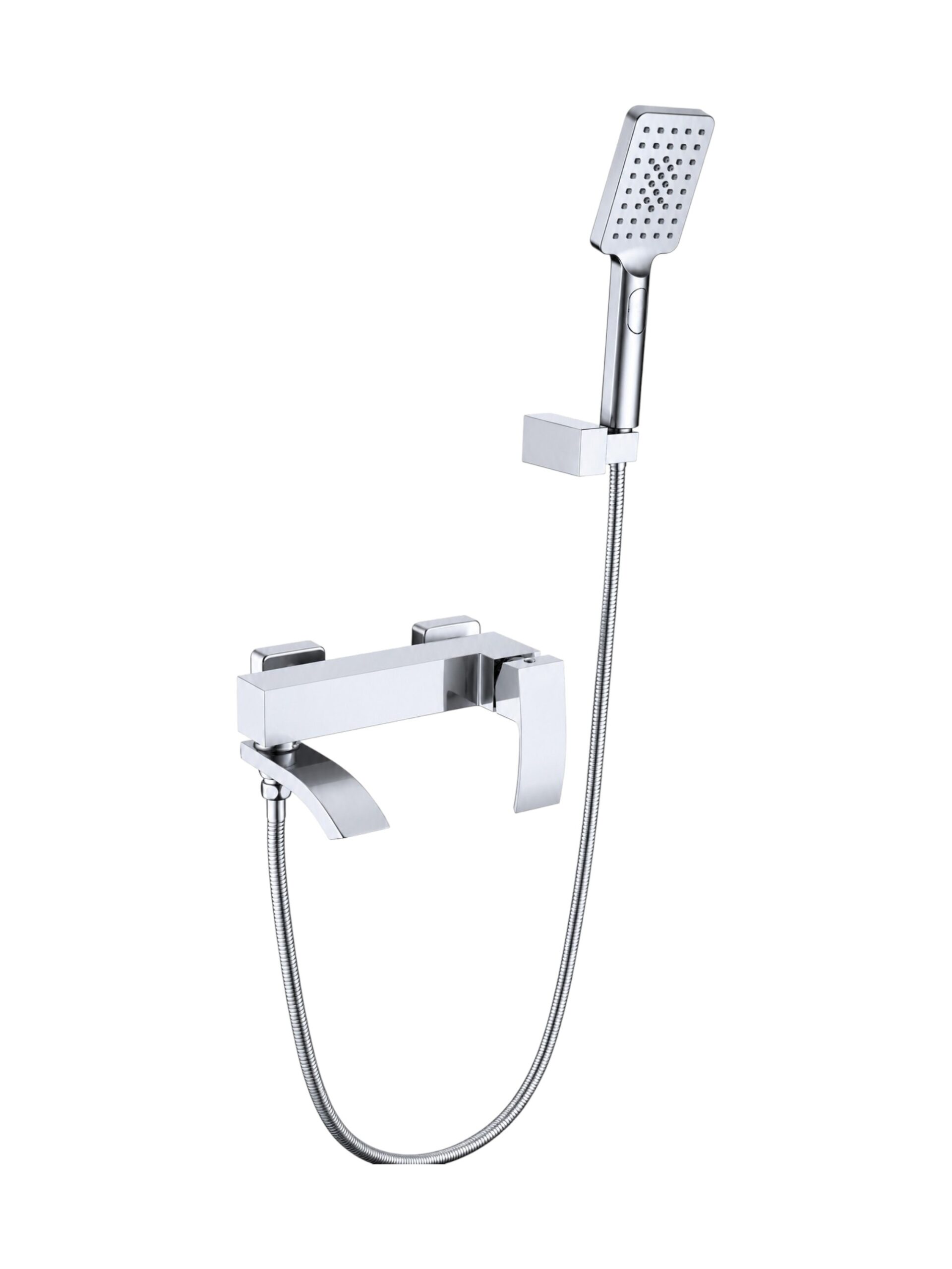 Смеситель для ванны Grocenberg GB8007WC, белый, хром — изображение 2