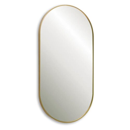 Зеркало Dreja GLOW 50х100 см, алюм. профиль, золото